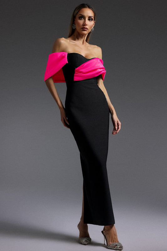 Lola Mitchell Omuz Açık Bandajlı Maxi Elbise