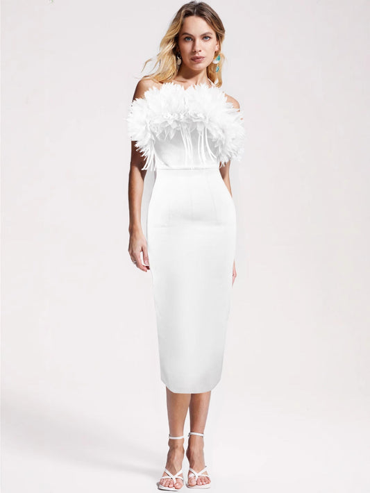 Quadro Mona Yüksek Yırtmaçlı Bandaj Elbise