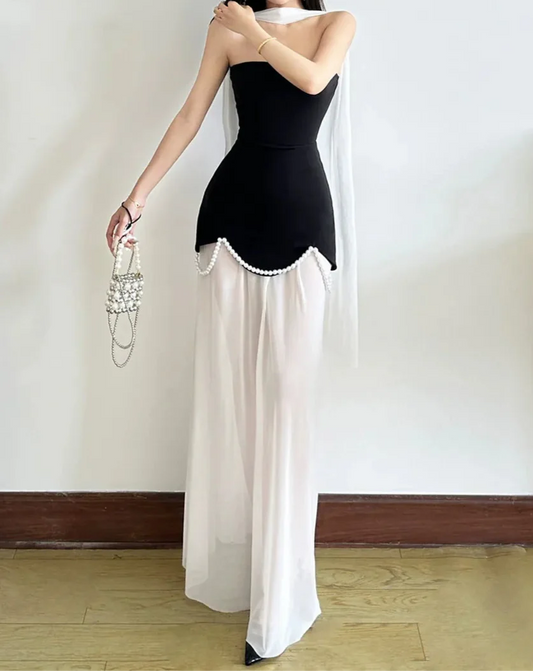 Easy Air İnci Detaylı Maxi Elbise