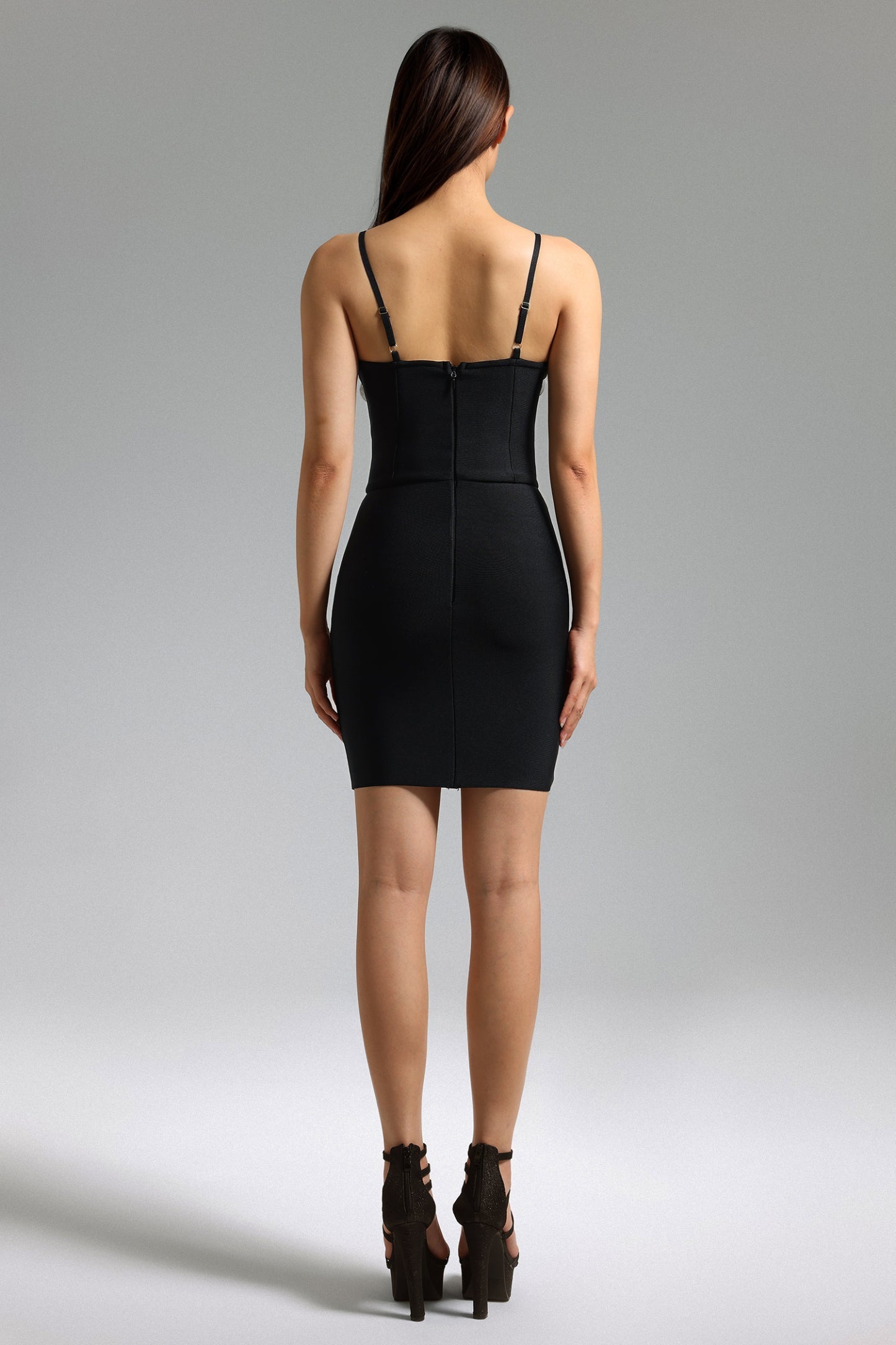Phoenix Veil Çiçek Desenli Mini Bandaj Elbise