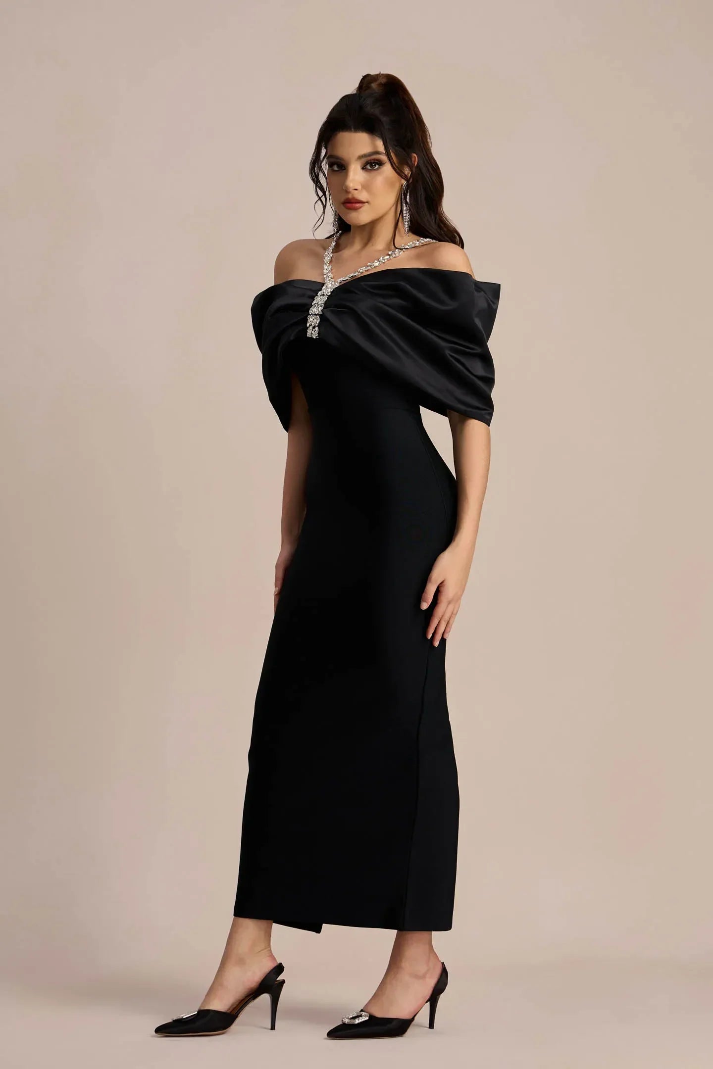 Amber Eclipse Midi Elbise