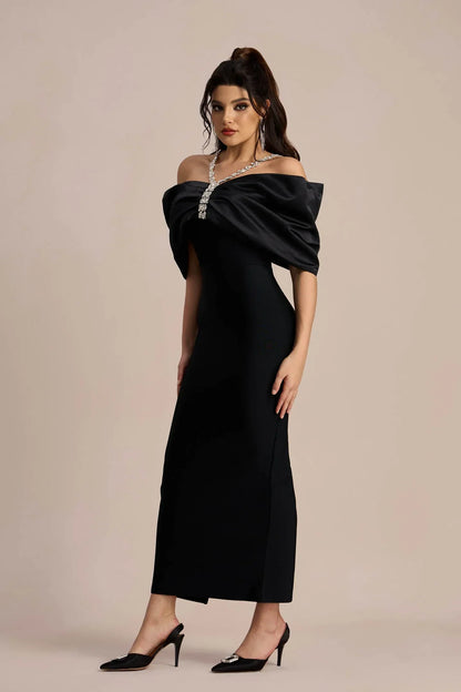 Amber Eclipse Midi Elbise