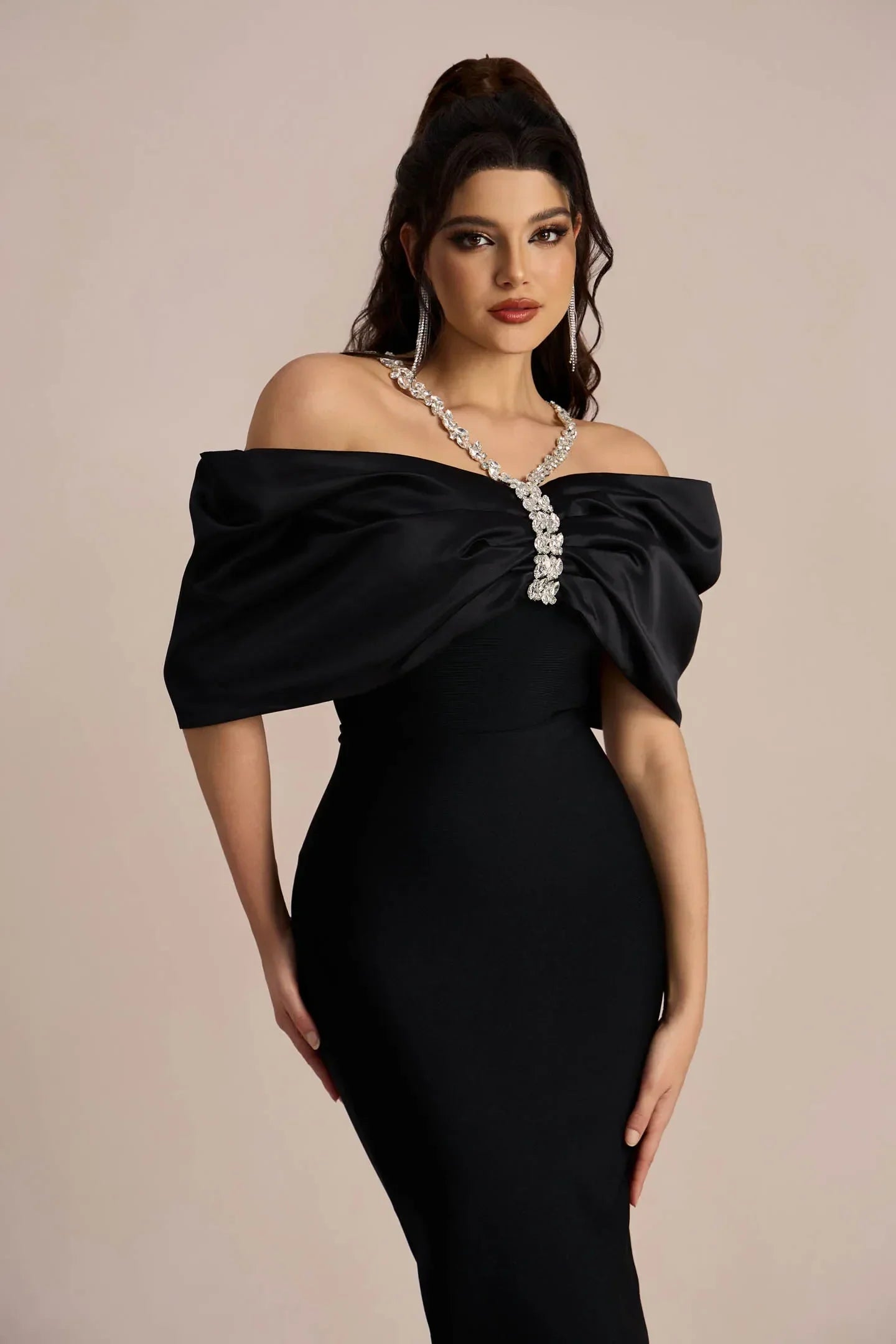 Amber Eclipse Midi Elbise