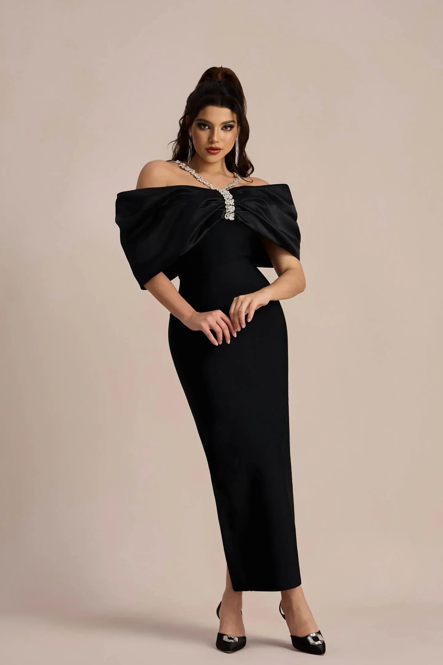 Amber Eclipse Midi Elbise