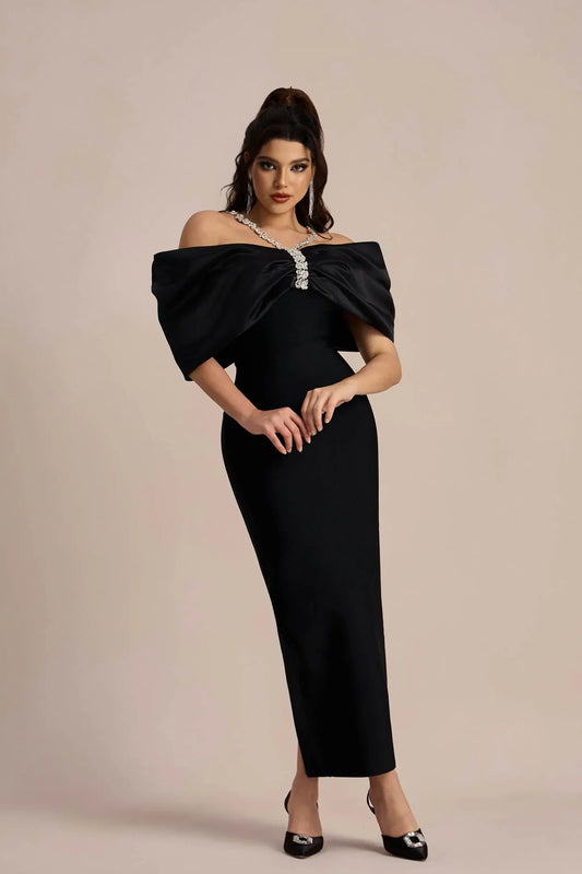 Amber Eclipse Midi Elbise