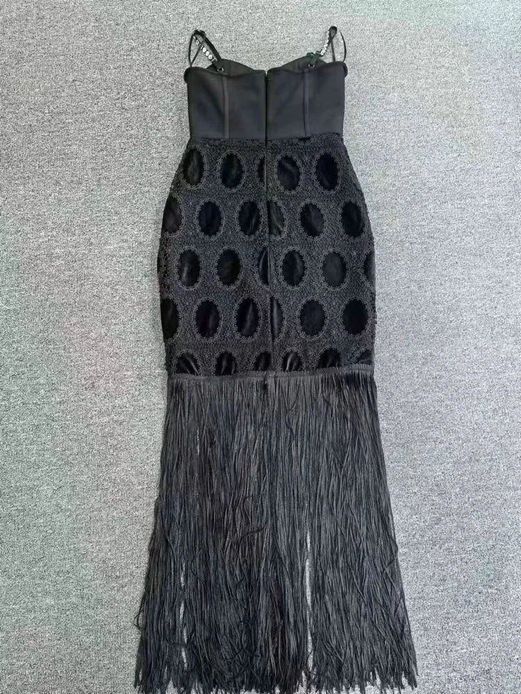 Quartz Bloom Taşlı Bandaj Elbise