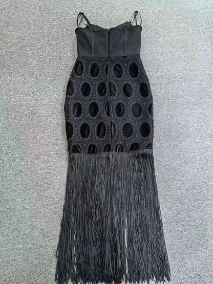 Quartz Bloom Taşlı Bandaj Elbise